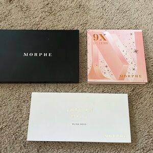 3 morphe eyeshadow palettes